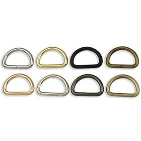 Stock Supply 25 X 16 X 3.8mm 1.0inch 8 Colors Metal D Ring Bag Buckle