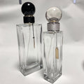 Large Square 100ml Transparent Empty Perfume Bottle with Crimp Cap Empty Atomizer Spray Pump for Perfume