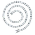 Men Women Hip-hop Jewelry Past test 5mm 925 Sterling Silver Gra Vvs Mossanite Moissanite Diamond Tennis Chain Necklace