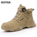 GUYISA Safety Boots Anti-smash and Anti-puncture Lightweight Rubber and Plastic Outsole Industrial Safety Boots