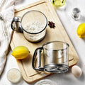 Plastic PP Eco-Friendly for Baking Tool Cup Filter Screen Batter Dispenser and Mixer with Squeeze Handle Measuring Label