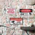 Putuo Decor Customized Warning Metal Sign Plate Tin Beware Car License Plate Tin Wall Sign Farm Home Decor