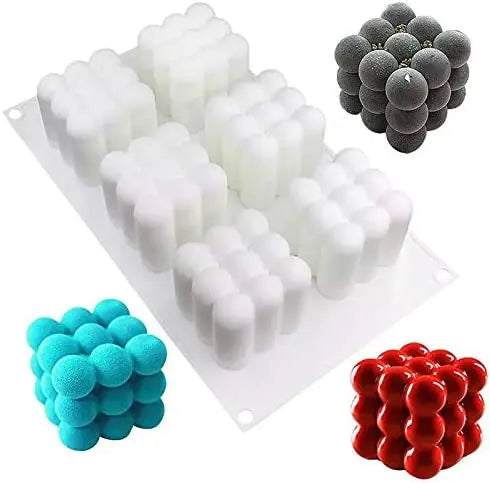 Customized 3D Silicone Bubble Cake Mold for Baking Soy Wax Soap Candle Making DIY Craft Bubble Candle Mold Custom Logo Moulds