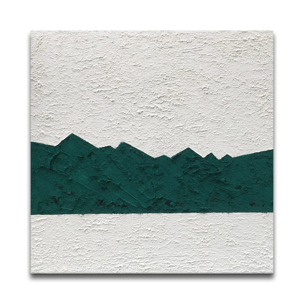 Custom Modern Abstract Design Green Canvas Handmade Wall Art Simple Texture Oil Painting for Living Room Hotel Decor Artwork