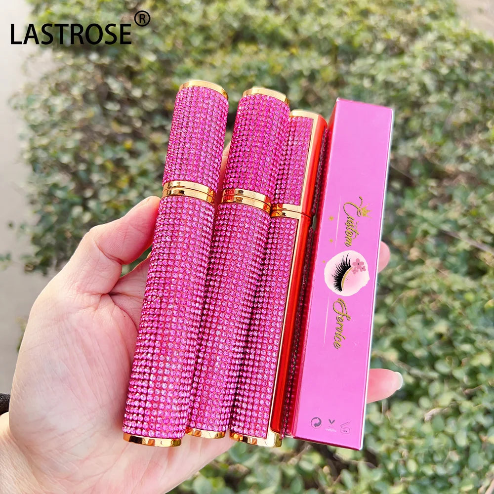 Bling Diamond Waterproof Eyelash Mascara Make Your Own Brand Beauty Golden and pink Mascara for Women