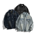 Unisex Classic Leisure Denim Jacket Custom Embroidered Logo Loose Fit Oversize Washed Process for Spring and Fall Jacket
