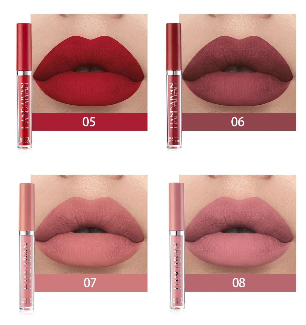 HANDAIYAN Makeup Lip Gloss Gift Kit Long Lasting Shimmer Lip Tint Nutritious Moisturizer Liquid Lipstick Matte Non-cup