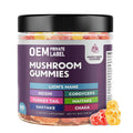 Customizable Private Label Healthcare Mushroom Complex Supplement for Adults Energy Memory Booster Reishi Mushroom Gummy for Men
