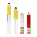 Wholesale DIY Custom Yellow Long Pencil Lipgloss Tubes Containers Packaging Custom logo Lip Gloss Tubes