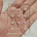 Crystal Heart Shape Lash Tile Eyelash Extension Glue Holder Pink Eyelash Glue Pallet