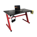 Modern Convertible Height Adjustable Ergonomic Gaming Desk with Wireless Charger Wood Top Reduce Neck/Back Fatigue