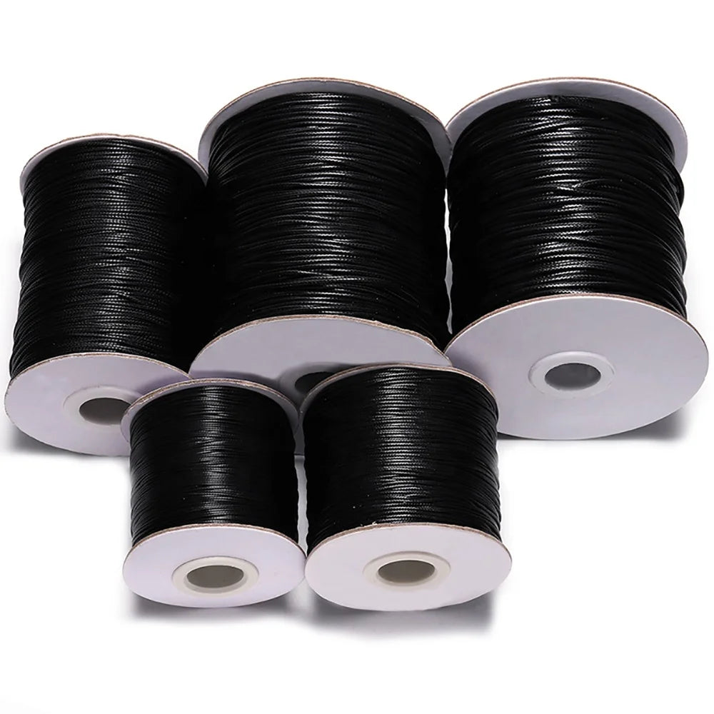 Waxed Cotton Cord & Thread String Strap for Jewelry Making 0.5mm-3.0mm Necklace & Shamballa Bracelet for Embroidery DIY
