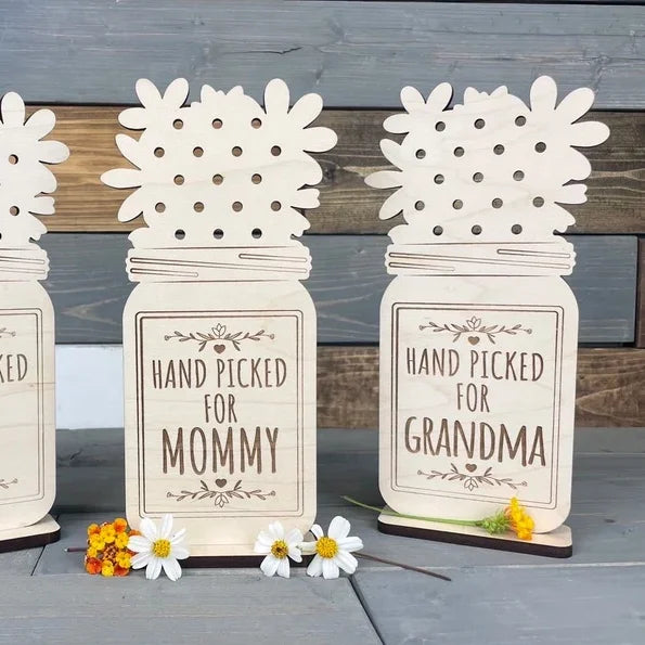 Flower Holder Flower Vase Mothers Day Flowers Gift for Mommy Grandma