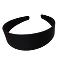 4cm 1.6Inch Black Wide Satin Covered Plastic Headbands Non-slip Plain Hairbands Base Hair Hoops for DIY Women  Hair Accessories