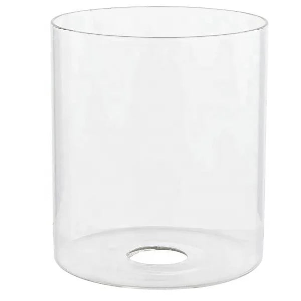 Factory Handmade clear Cylinder Glass Lamp Shade Blown European Traditional Chinese Coastal Style for Ceiling Lamp Replacement