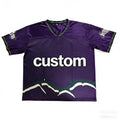 Custom Wholesale American Breathable Plus Size Short Sleeve Polyester Mesh Football Street Wear Jersey Sublimation Print
