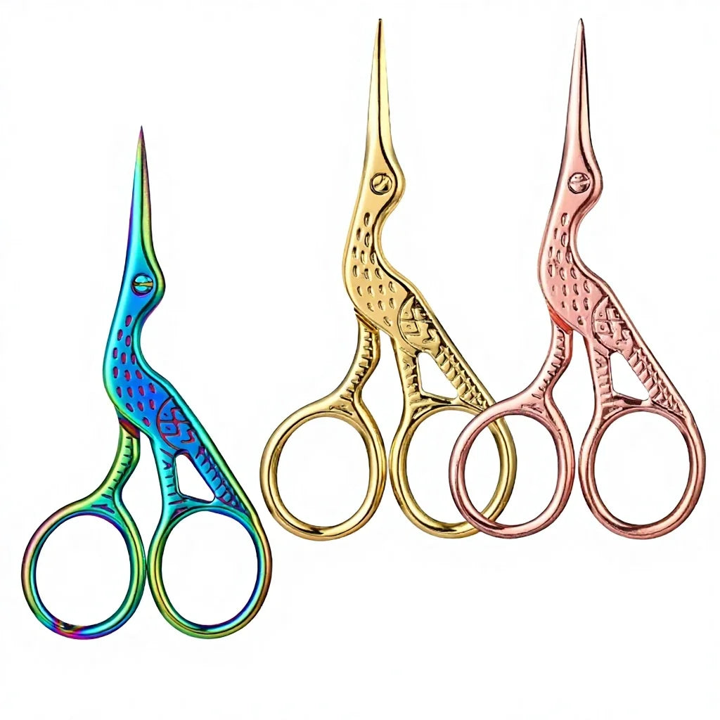 Premium Stainless Steel Multi-Purpose Manicure Scissors with Curved Blade for Nail Art Beauty Tool Eyebrow Scissors