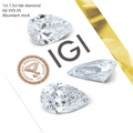 Factory IGI Certified Fancy Lab Diamond Stargem Synthetic Pear Shape 1CT 1.5CT DEF VS VVS Cvd Hpht Diamond Lab Grown Diamond