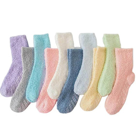 Women Slipper Socks Fluffy Comfortable Warm Sleep Socks Home Floor Anti slip Fuzzy Socks