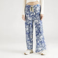 Leisure Comfortable Breathable Woman Spring Pants Custom Print Pants Ladies Wide Leg Pants