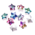 Wholesale 14MM Clear Crystal Star Fashion Earring Charms DIY Crafts Pentagram Star Pendant Glass Beads for Jewelry Making