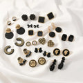 2022 Retro Earrings for Women Girls Black Style Stud Earrings for Gifts