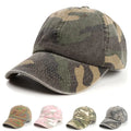 Summer Washed Cotton Dad Hat Men Women Camouflage Print Casquette Baseball Cap