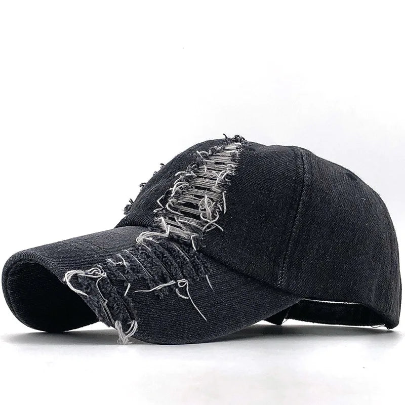 Summer Outdoor Sports Hole Cowboy Baseball Cap Simple Light Plate Fishing Washed Cloth Baseball Cap