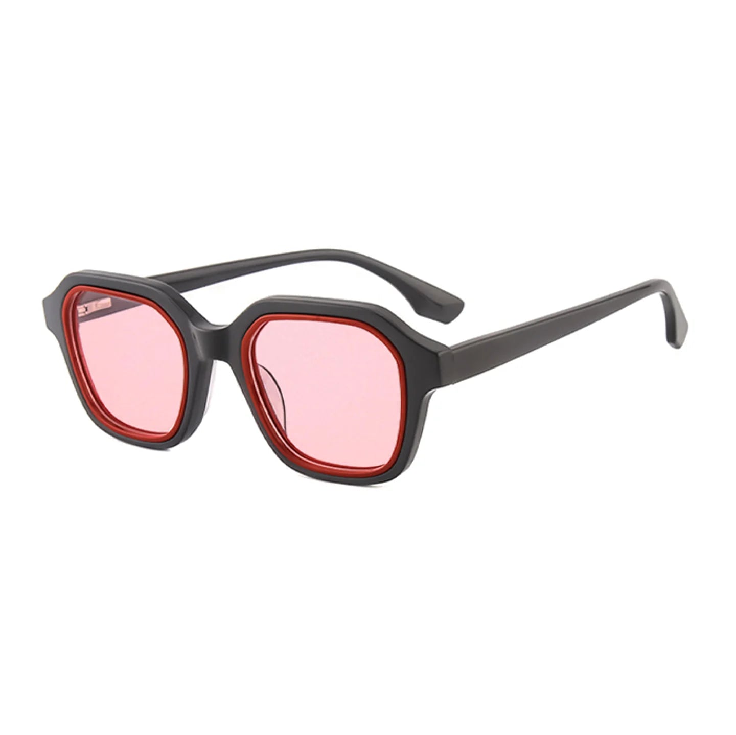Premium Outdoor Sun Protection Acetate Sunglasses Personalized Patchwork Square Frame Vintage Wrap Ring Polarized Made Tac