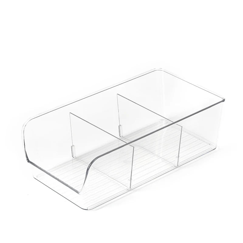 Stackable Drawer Container Clear PET Storage Box Freezer Beer Cans Holder Fridge Beverage Storage Organizer