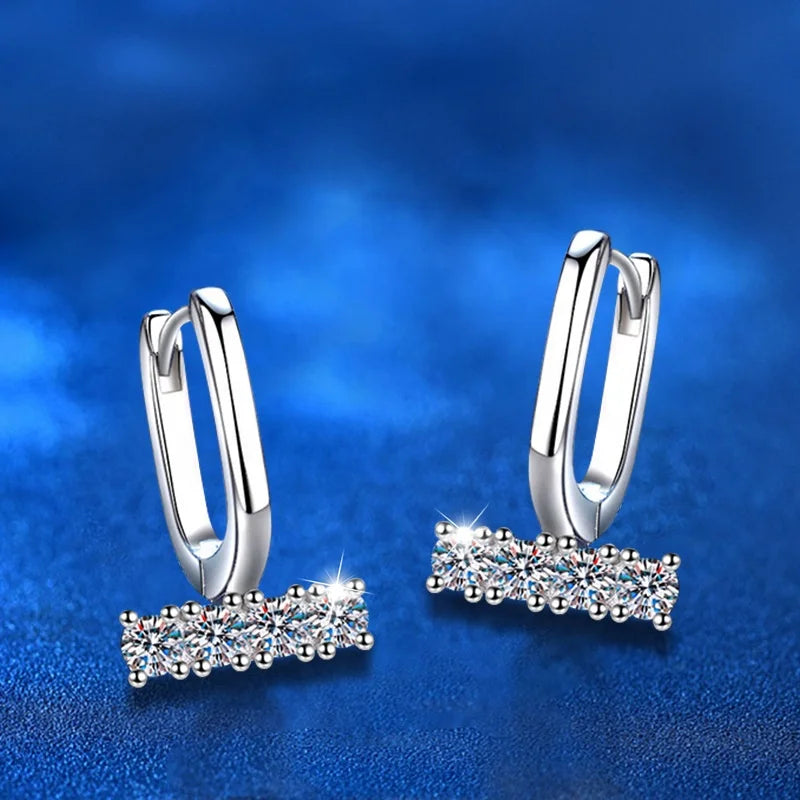 Gra Certified VVS D Color Moissanite Earrings 925 Sterling Silver Wedding Jewelry for Women Original Fine Jewelry Gift Lab