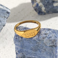 Special Design Tarnish Free Jewelry 1111 Signet Ring Stainless Steel 18K Gold Plated Angel Number Rings