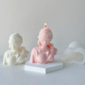 Wholesale Greco-roman Goddess of Justice Aromatherapy Candle Plaster Decorative Blind Lady Cement Silicone Mold
