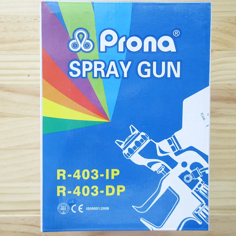 Prona Pneumatic Spray Gun R-403-IP Pneumatic Tool High Viscosity Paint Spray Gun with Pressure Gauge