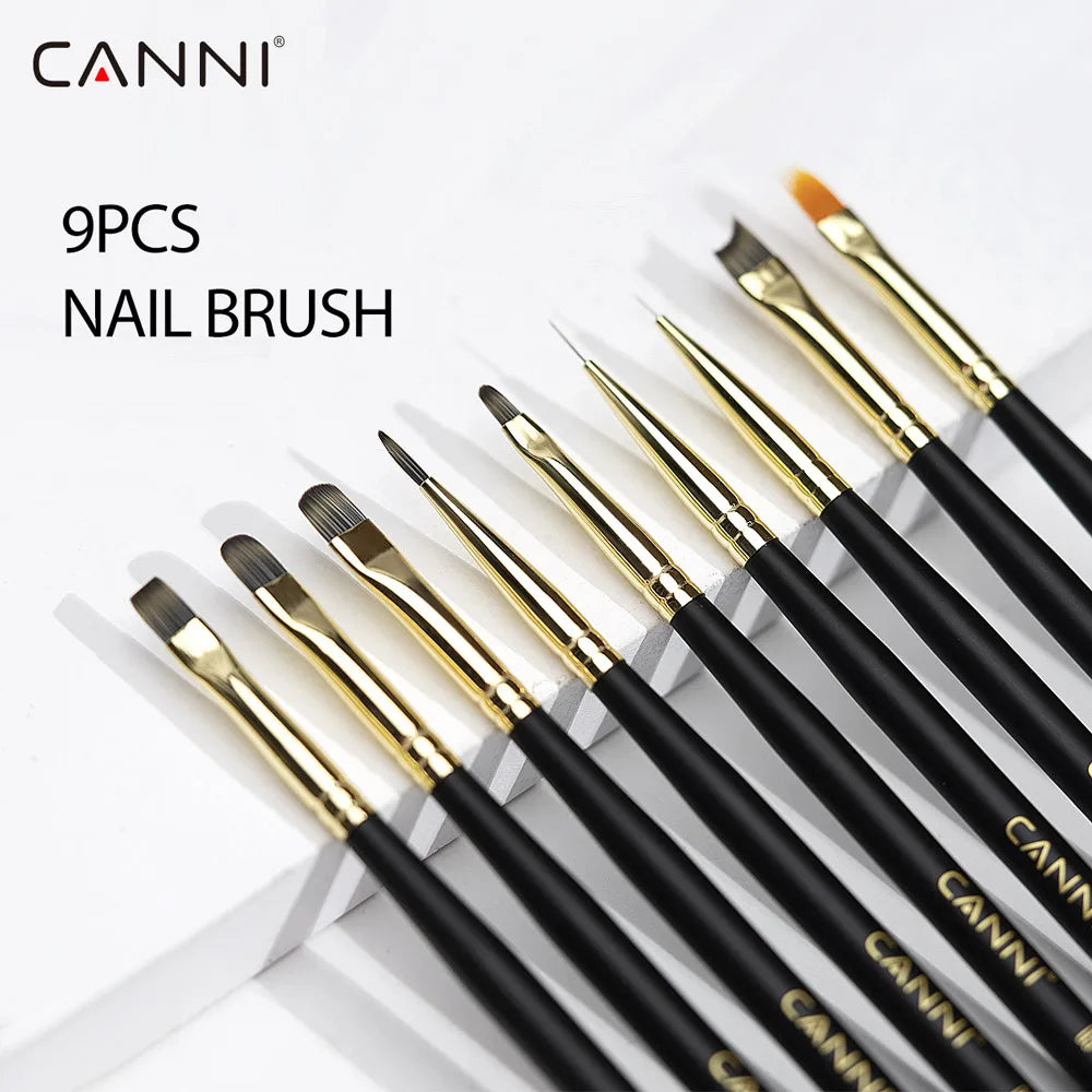 CANNI Acrylic French Stripe Nail Art Design French Nails Brush Manicure Ultra-thin Line Drawing Pen UV Gel Brush Painting Tools