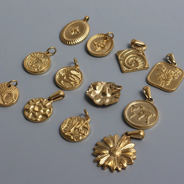 Fashion Jewelry Pendants Charms Sunflower Hexagram Pendant for Jewelry Making Necklace Pendant for Men and Women