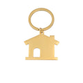 Wholesale Custom Laser Logo Blank Stainless Steel House Estate Shaped Keychain  Tag for Real Estate Heart Style Keychain