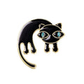 Gold Animal Brooch Pet Cat Crystal Enamel Brooch Pins Costume Brooch&Pins Decorative Men/Women Suit