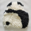 Modern Angry Panda Plush Carpet Mat Natural Sheep Fur Pad Long Sheep Fur Cushion Stocks Real Sheepskin Fur Popular Home