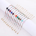 New Fashion Stone Agate Beaded Crystal Chain Bracelet Colorful Jewelry Bracelet Gift for Women