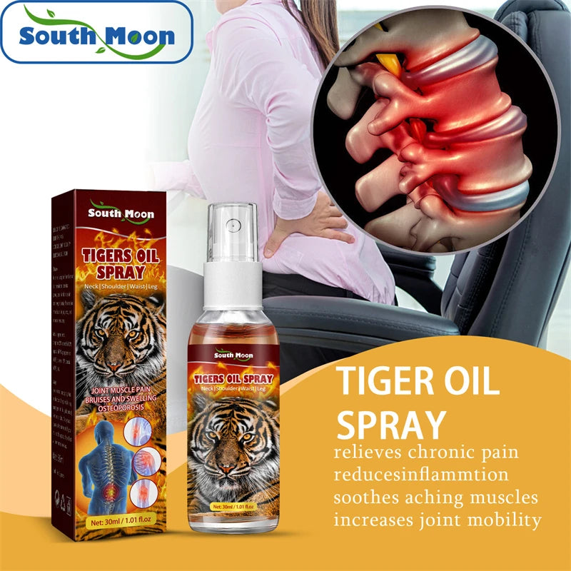 OEM South Moon tigers Oil Pain Spray Rheumatism Arthralgia Sore Muscle Stiff Waist Ankle Discomfort Spray for Pain Relief Joint