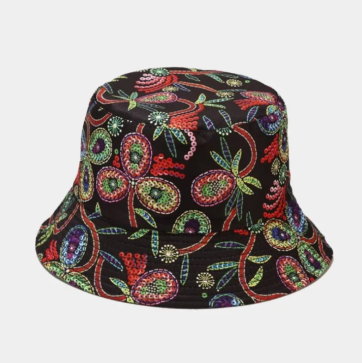 Xuancui Manufacture New Casual Floral Beach Summer Cap Wholesale Printing Bucket Hat