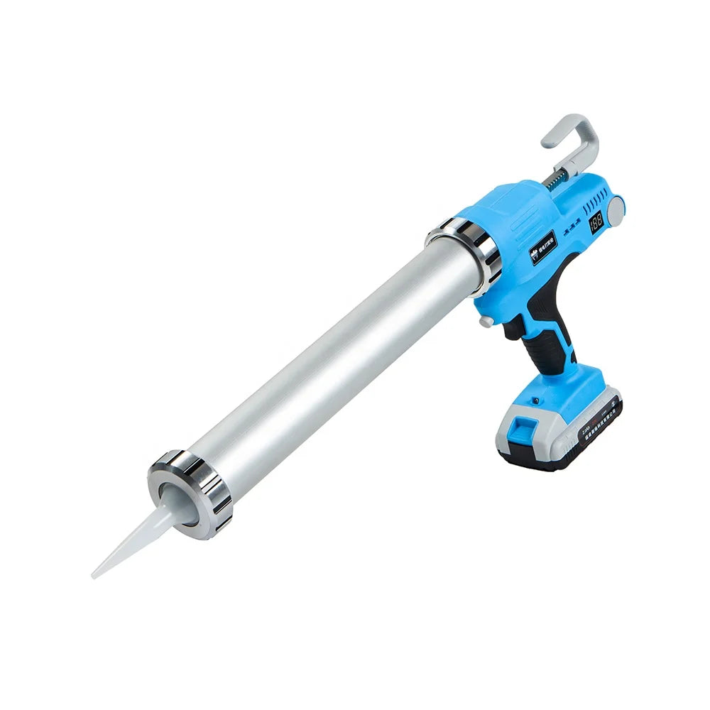Cordless Electric Caulking Gun Cement Glass Adhesive Applicator Tool Wireless Glue Seal Machine Propulsion 21V Lithium Battery