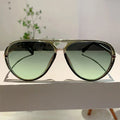 Hot Sell Popular Trend Round Frame Double Bridge Stylish Sunglasses Uv400 Big Frame Unisex Sunglasses