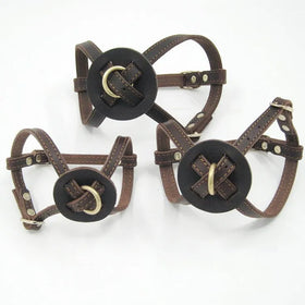 Custom Real Genuine Leather Dog Harness Leather Cowhide with Handle