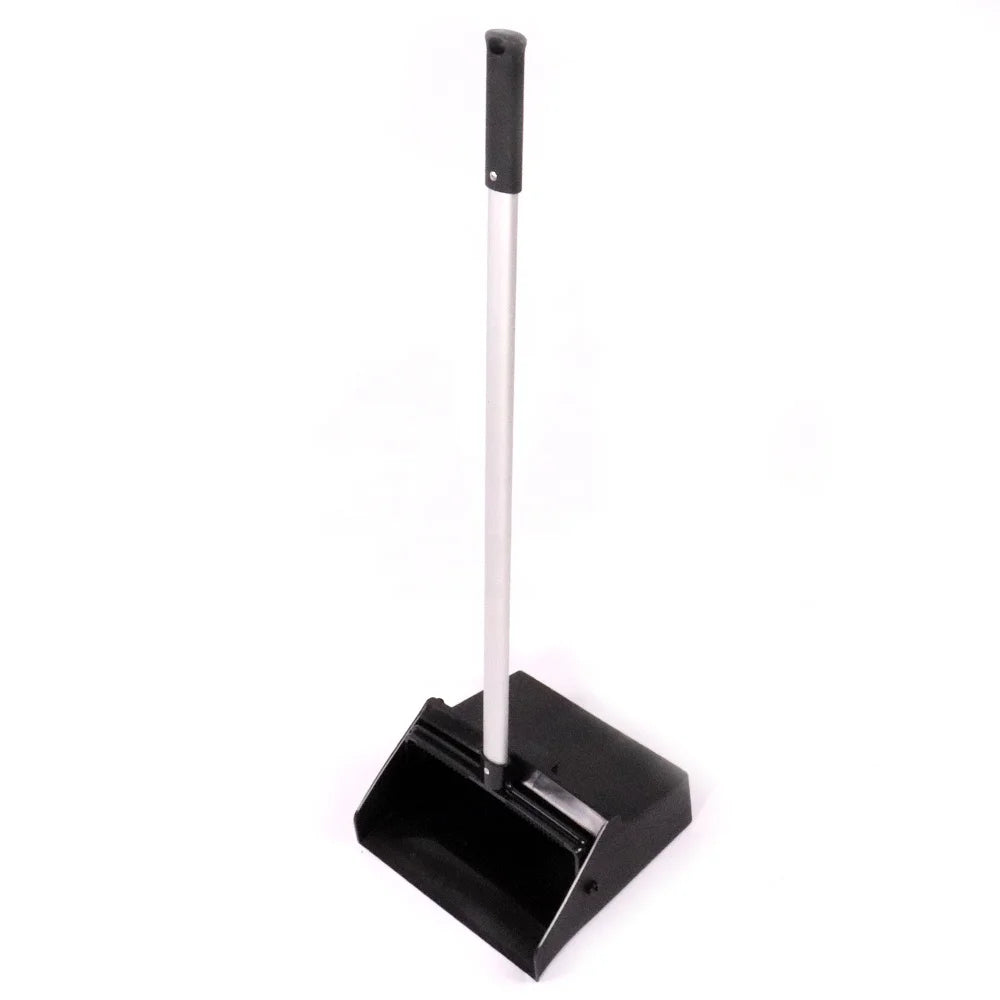 Factory Supply Deluxe Plastic Lobby Pro Dustpan With Upright Grip Aluminum Handle MegaBDM