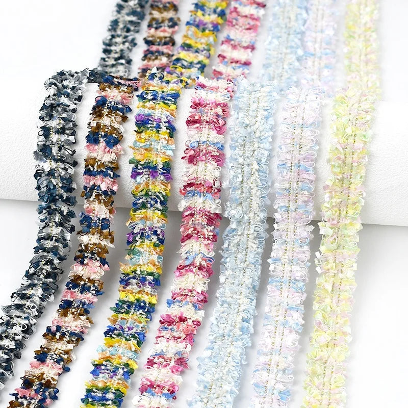 Meetee RD822 15mm Luggage Decorative Accessory DIY Handmade Sewing Fabric Material High Quality Raw Edge Lace for Garment