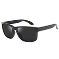 FUQIAN Stylish Black Sport Mirror Sunglasses Square Elastic Polarized UV400 Protection Fashionable Tac Plastic for Men Women