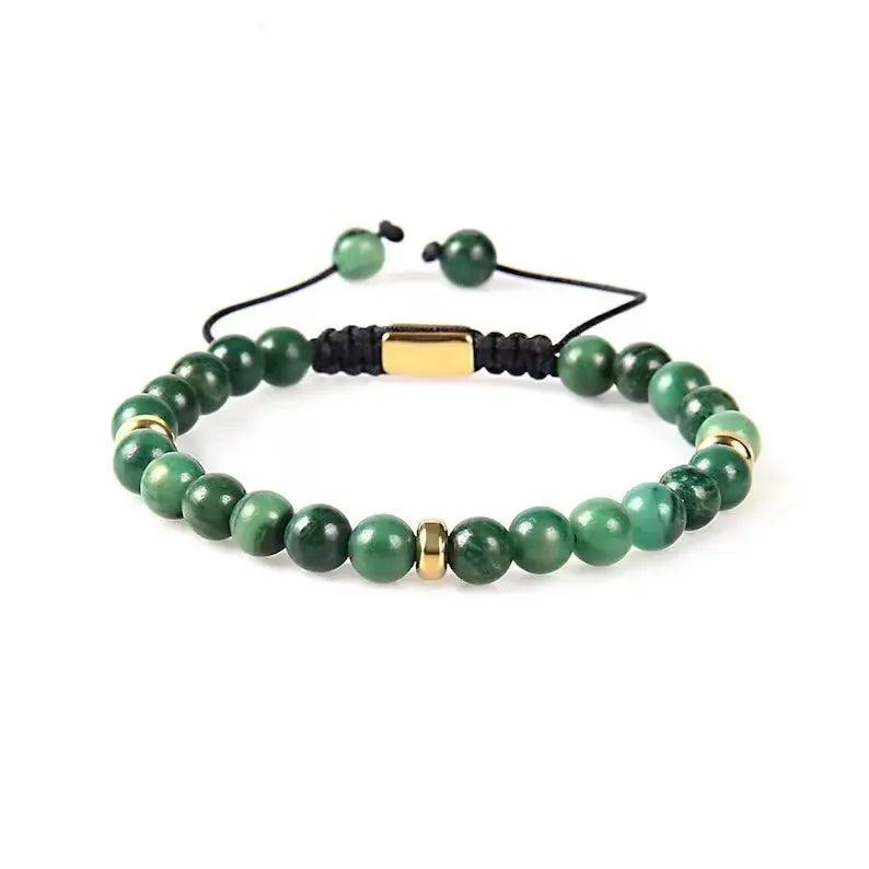 Spiritual Healing Protection Powerful Wife Husband 6Mm 8Mm Adjustable Jade Bracelet Natural Stone Gift for Women and Men