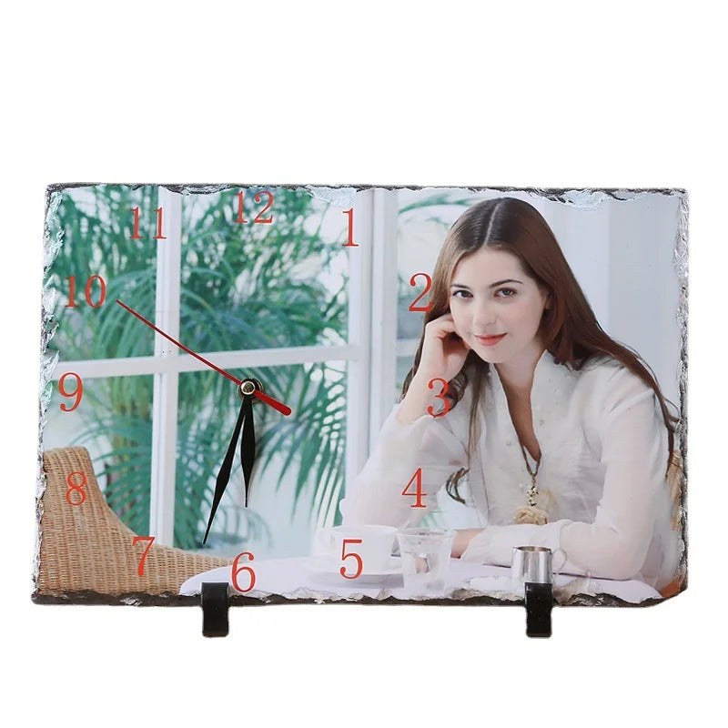 Sublimation Rock Photo Frame Blank Display Clock-Enhanced Shadow Box for Home Wedding Christmas Birthday Use